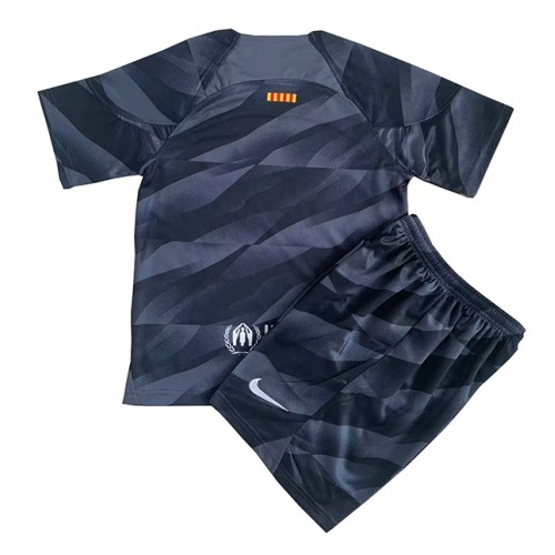 Maillot de foot Barcelona Gardien de but Extérieur enfant 2023-24 Manches Courte (+ pantalon court)